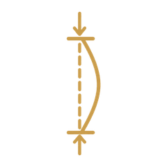 Line drawing of a column bowing under an axial load