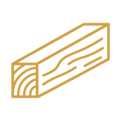 Line drawing of a timber member showing its grain